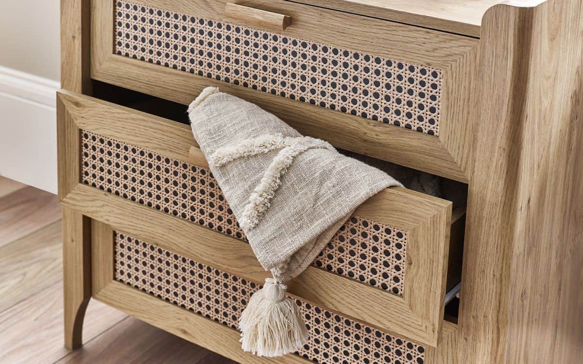 Sydenham 3 Drawer Chest - Rattan Oak - Image 6