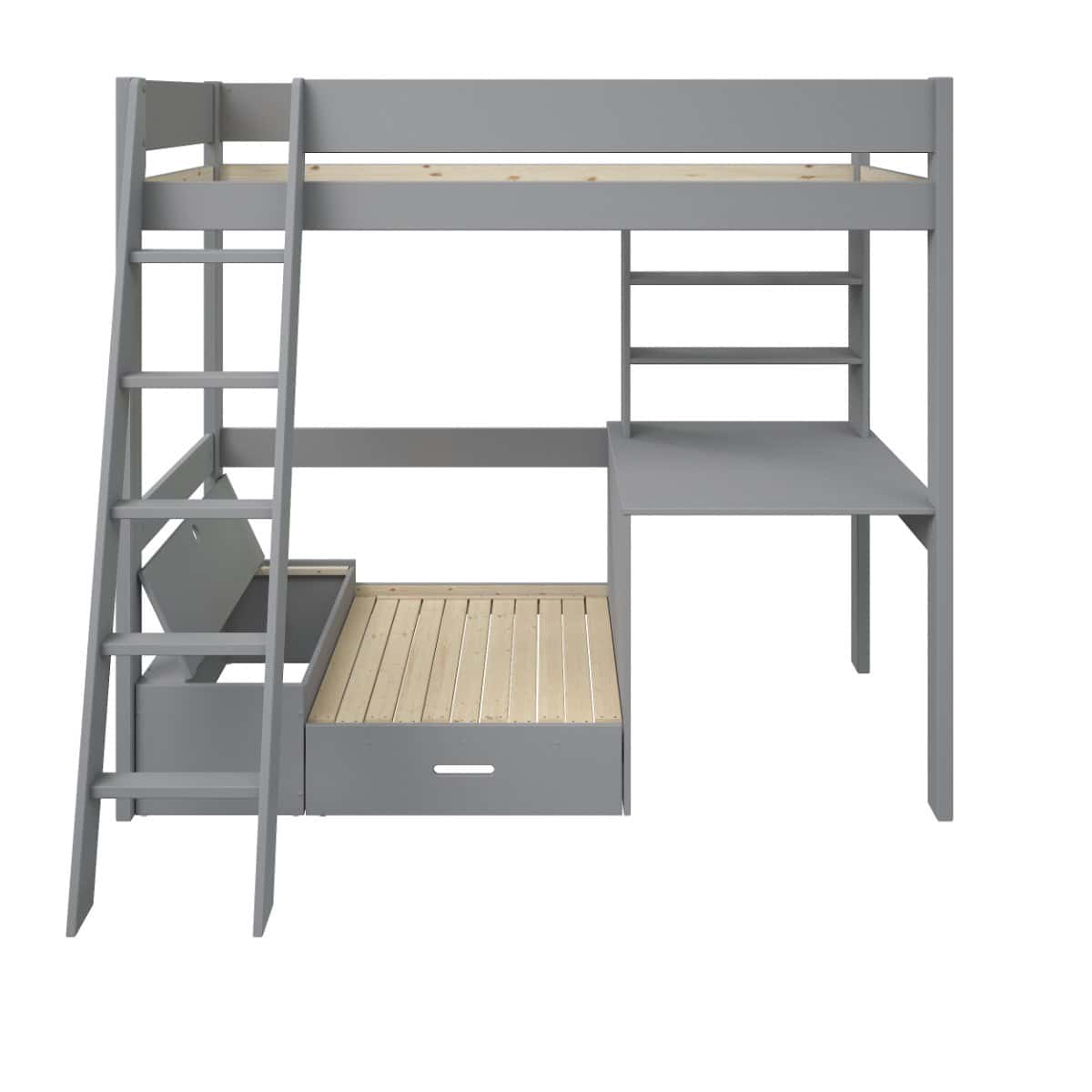 Kids Avenue Estella Grey Highsleeper with Silver Sofa Bed - Image 3