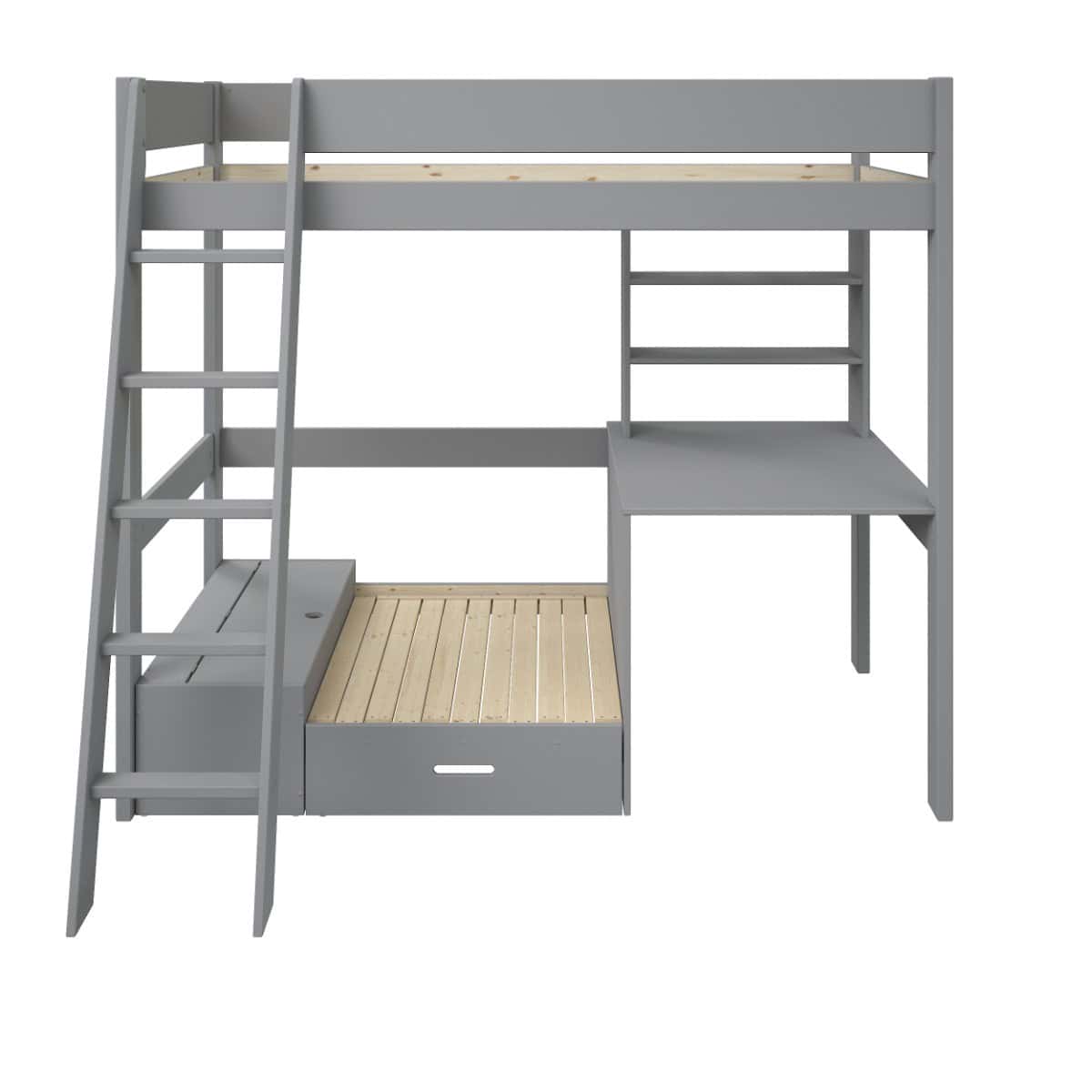 Kids Avenue Estella Grey Highsleeper with Silver Sofa Bed - Image 4