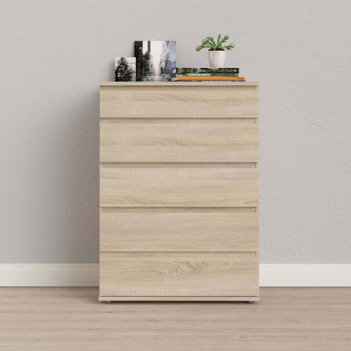 Nova 5 Drawer Wide Chest - Oak | Buy Online | Beds.ie