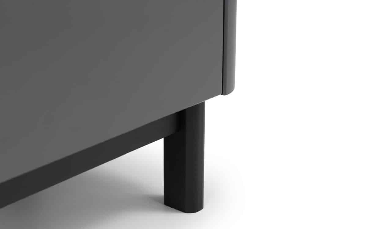 Bennett 2 Drawer Bedside - Grey - Image 5