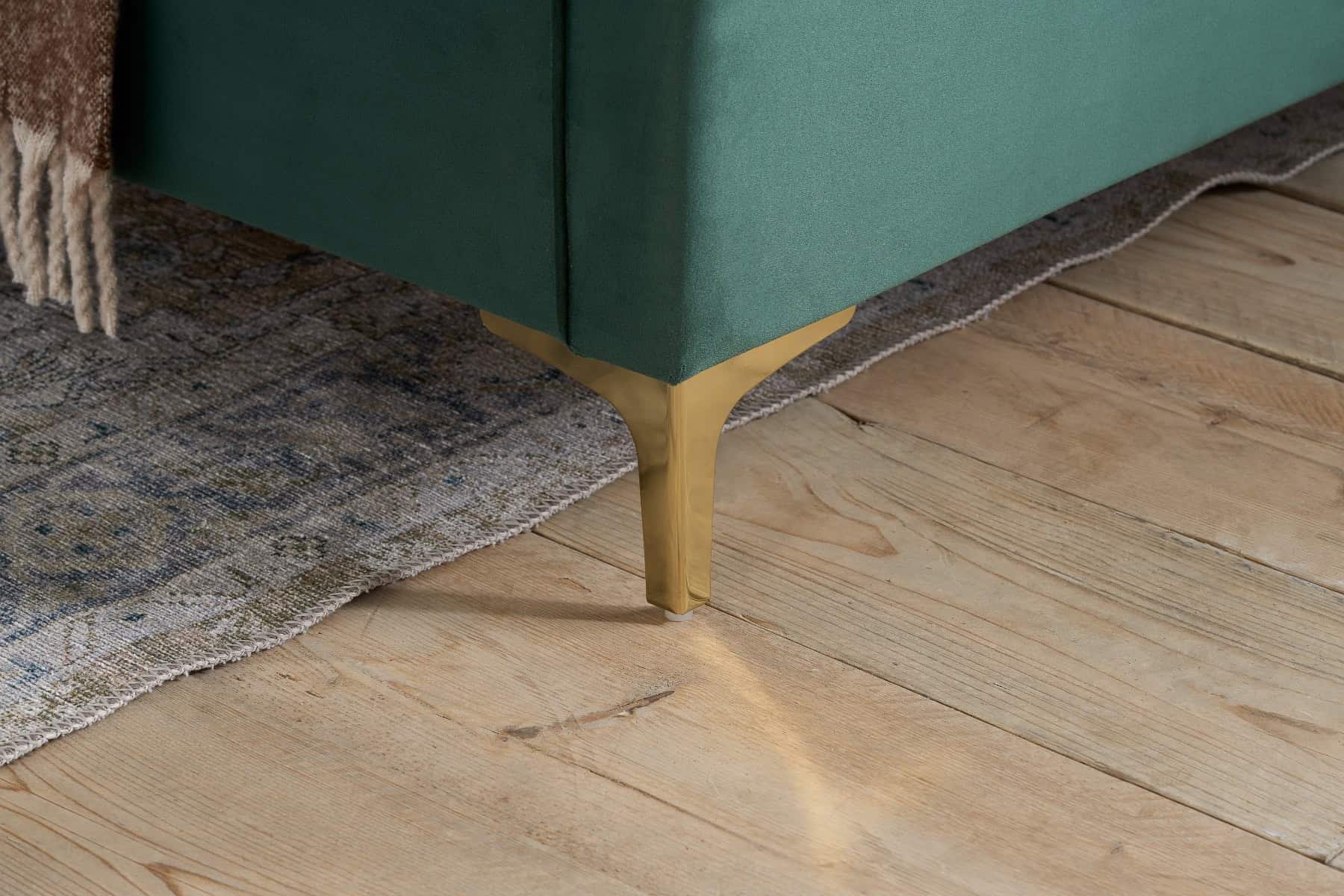 Clover 4ft6 Bed - Green Velvet - Image 8