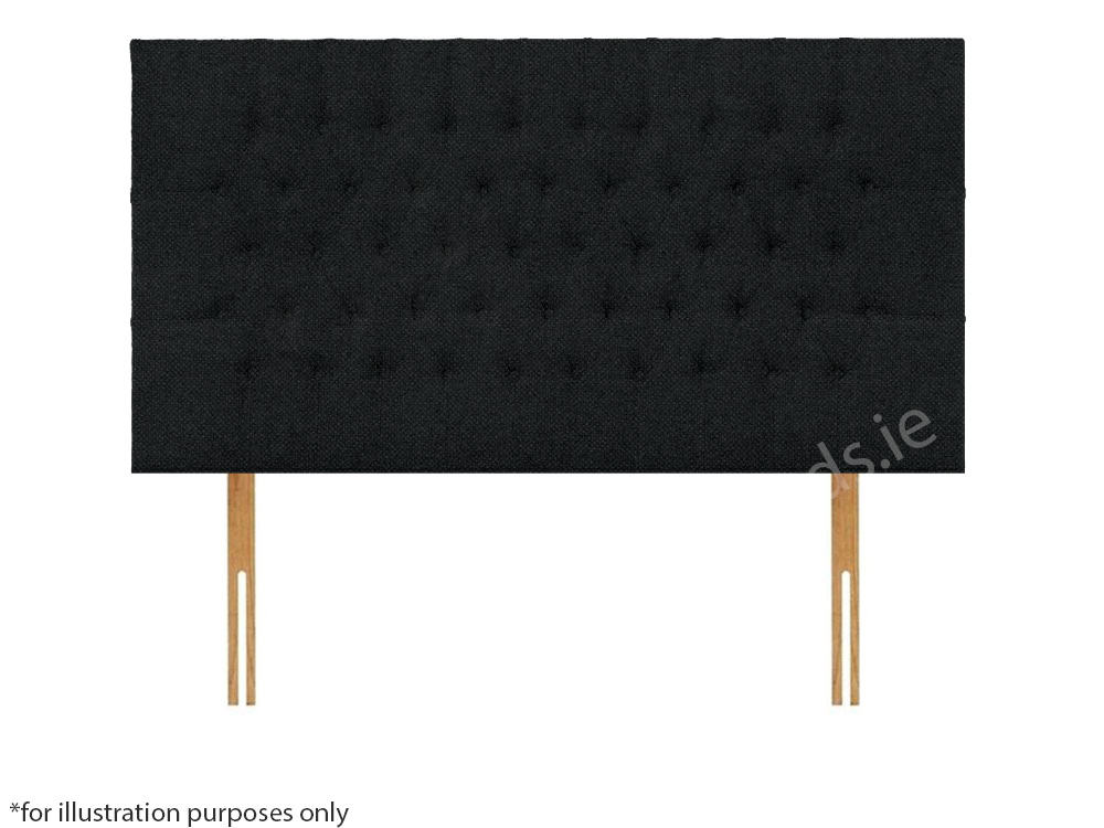 Apollo 6ft Lincoln Headboard - House Black | Buy Online | Beds.ie