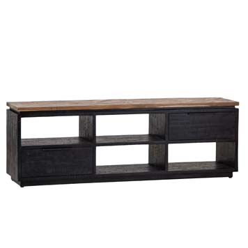 Bourbon TV Unit with 2 Drawers - Teak | Buy Online | Beds.ie