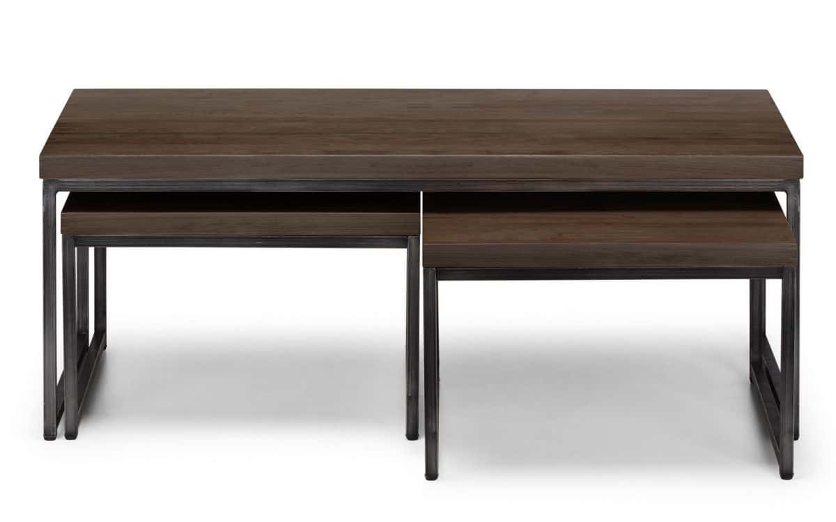 Lisbon Nest of 3 Coffee Tables - Dark Oak - Image 2