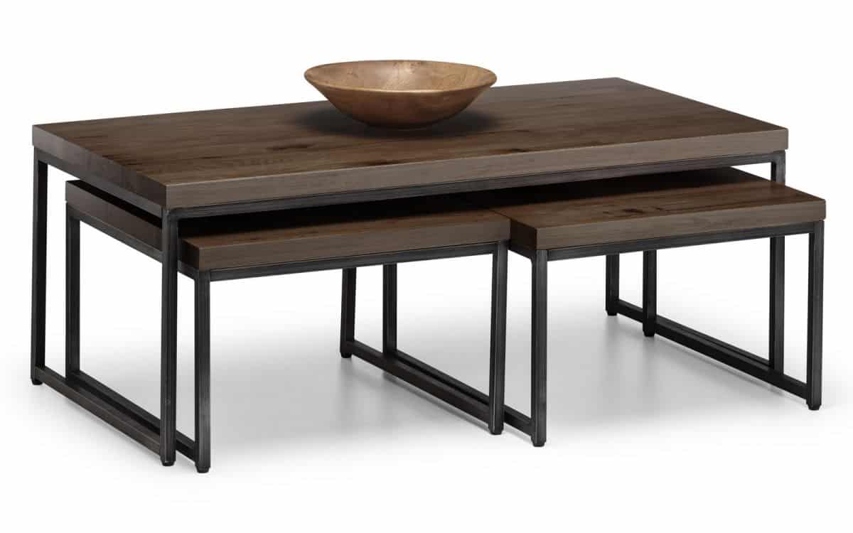 Lisbon Nest of 3 Coffee Tables - Dark Oak - Image 3