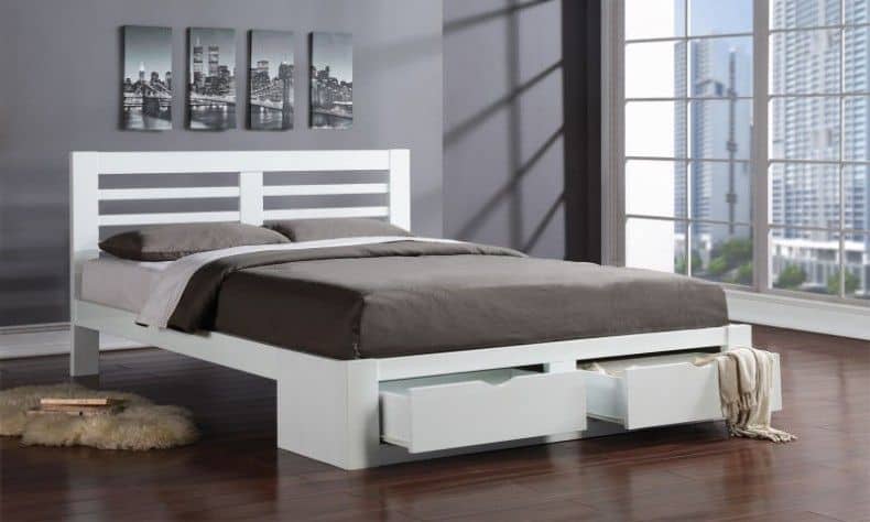 Flintshire 4ft6 New Bretton Bedframe - White | Buy Online | Beds.ie