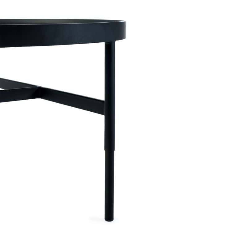 Francis Mirror Glass Coffee Table - Black - Image 6