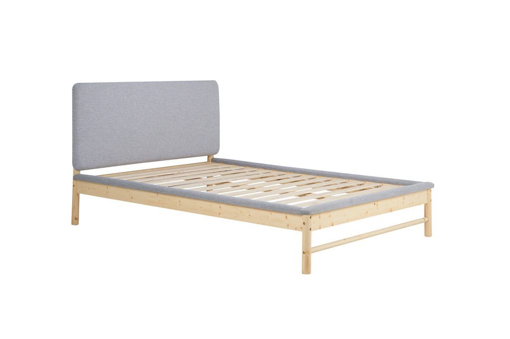 4ft6 Ezra Bedframe - Grey & Oak - Image 8