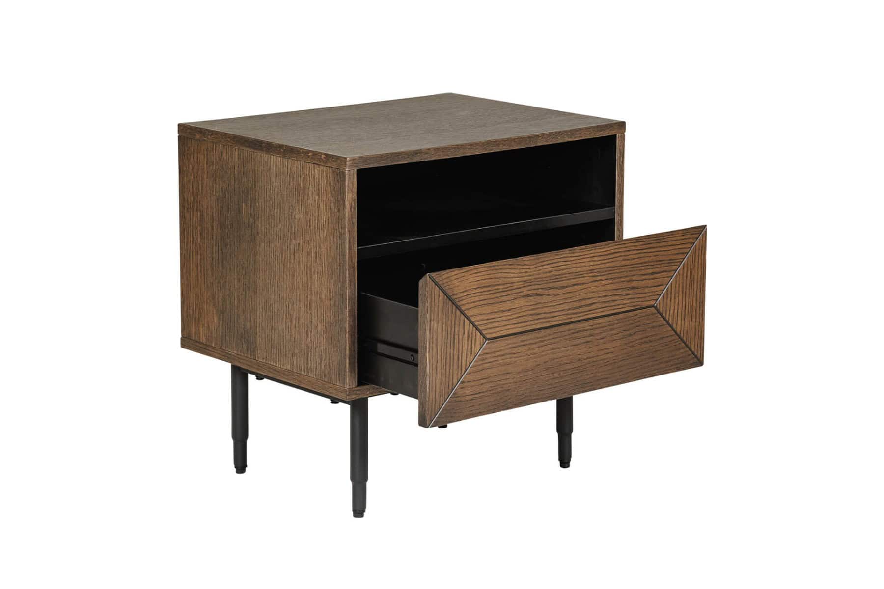 Nate Bedside Table Natural - Smoked Oak - Image 2