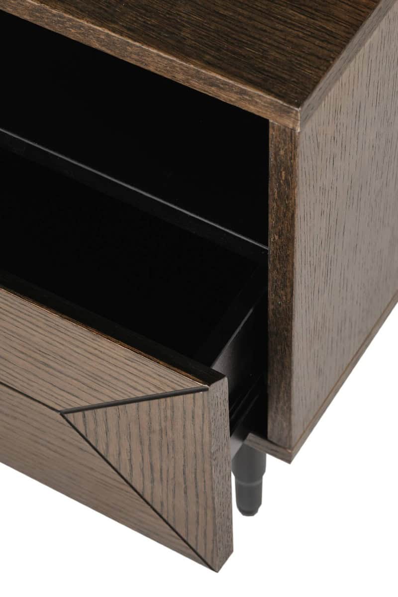 Nate Bedside Table Natural - Smoked Oak - Image 4