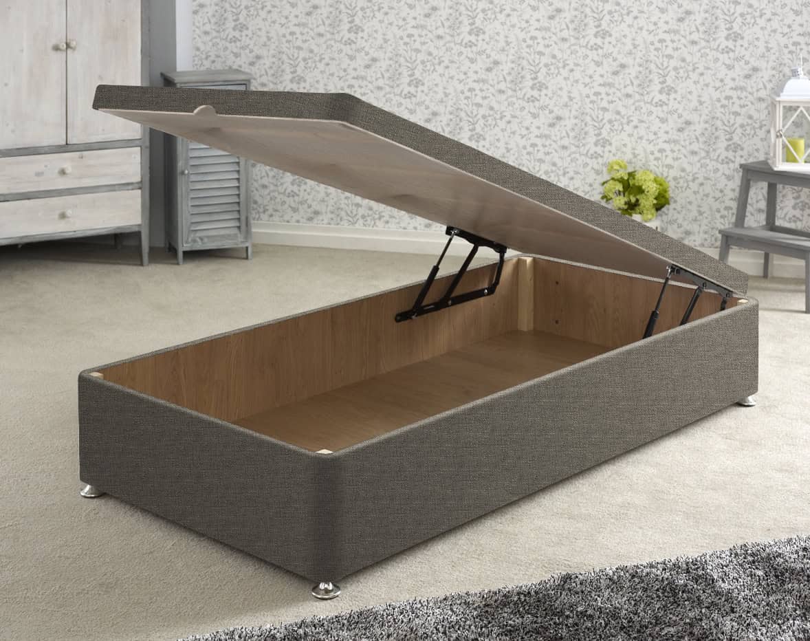 Apollo 3ft Azzure Grey Front Opening Ottoman Base | Buy Online | Beds.ie