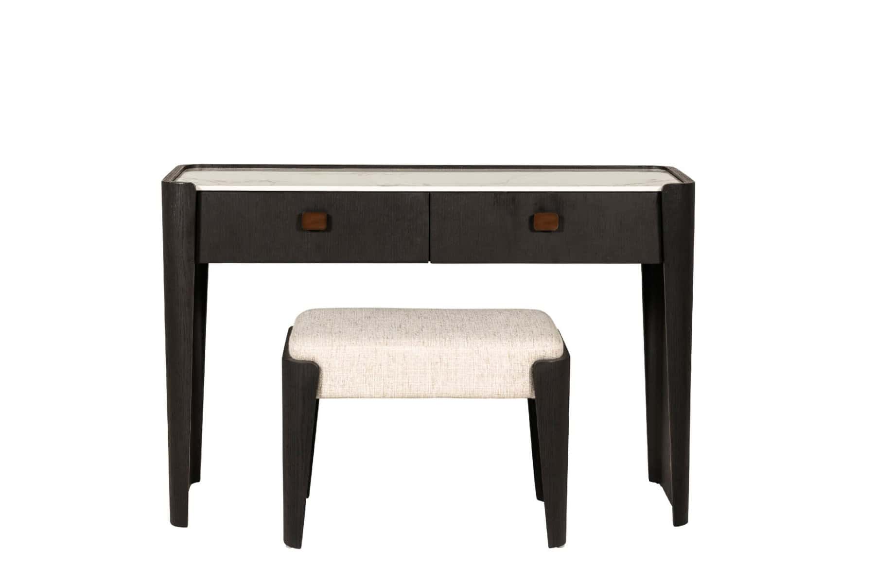 Rhodes 2 Drawer Dressing Table - Ebony - Image 2