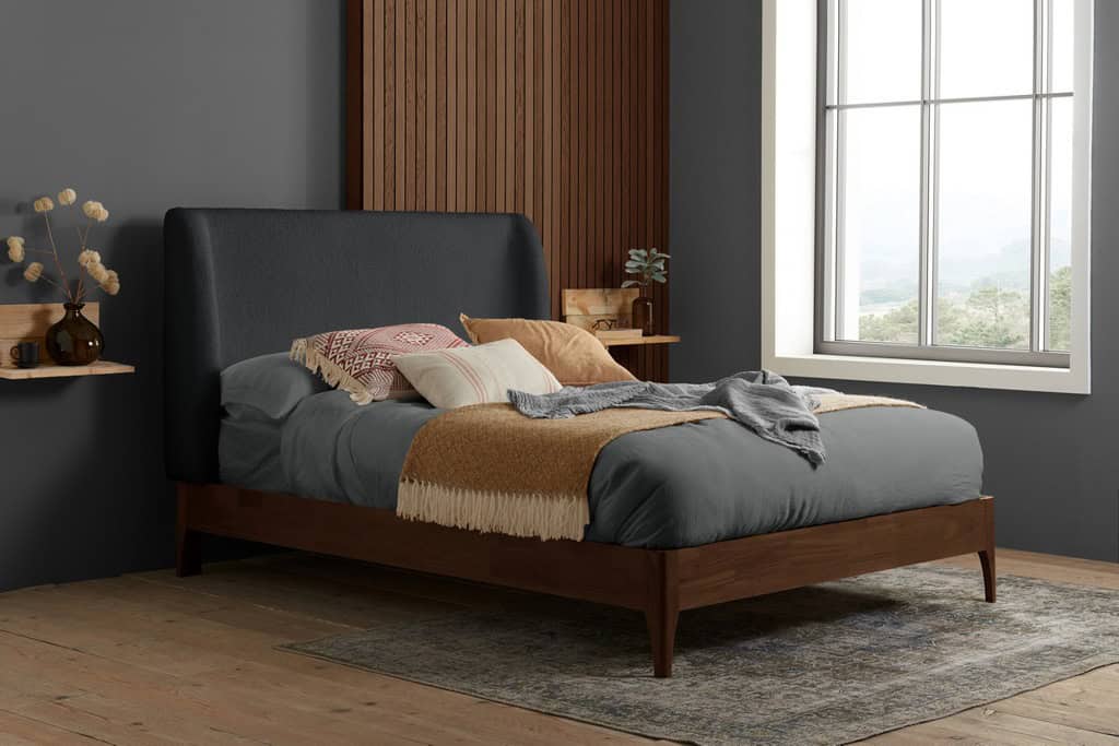 5ft Halfden Fabric Bedframe - Grey | Buy Online | Beds.ie