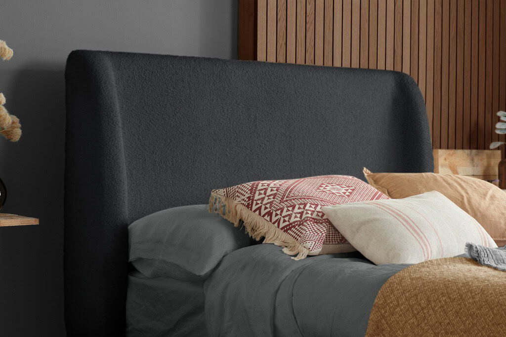 5ft Halfden Fabric Bedframe - Grey - Image 3