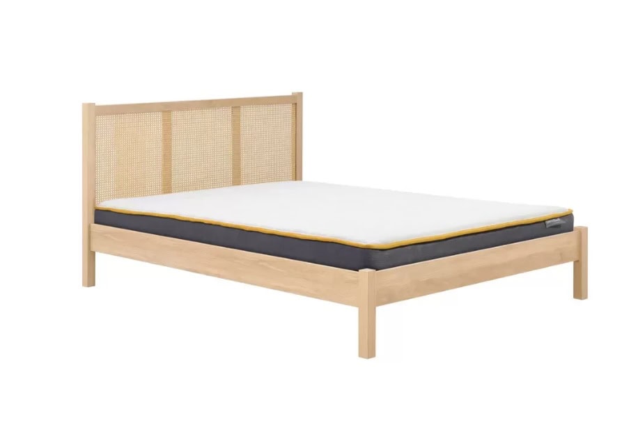 Croxley 4ft6 Rattan Bedframe - Oak - Image 5