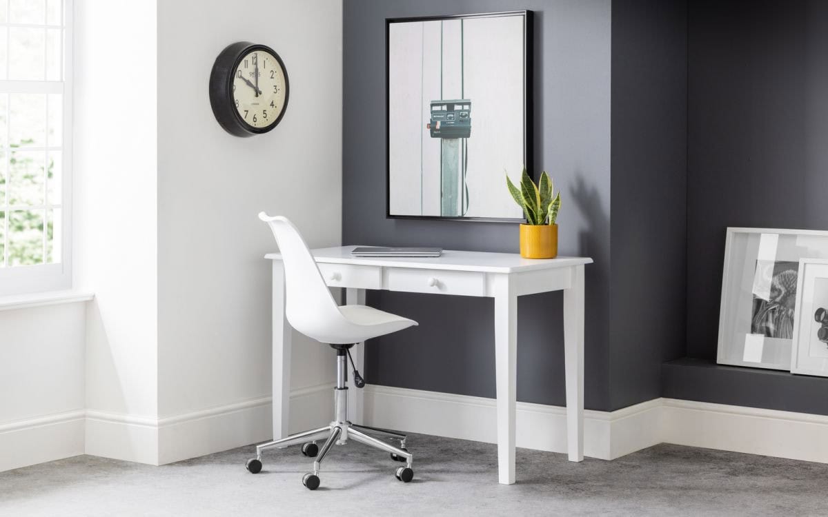 Joyce Office Chair - White & Chrome | Buy Online | Beds.ie