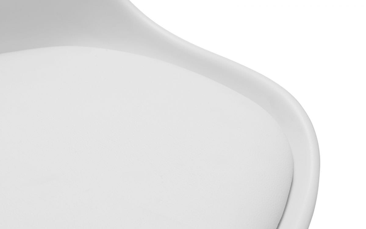 Joyce Office Chair - White & Chrome - Image 4