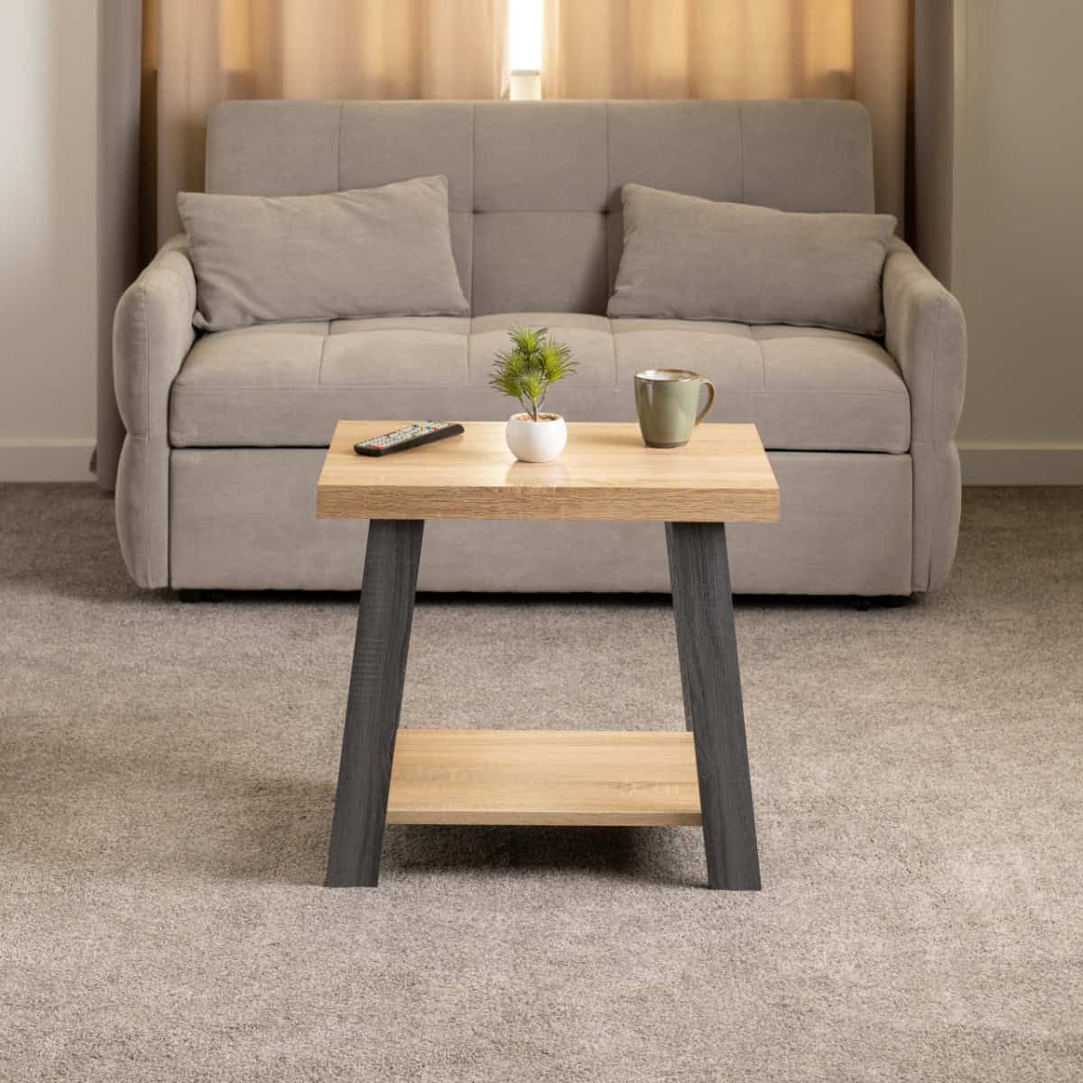 Eddie Side Table - Grey/Sonoma Effect - Image 4
