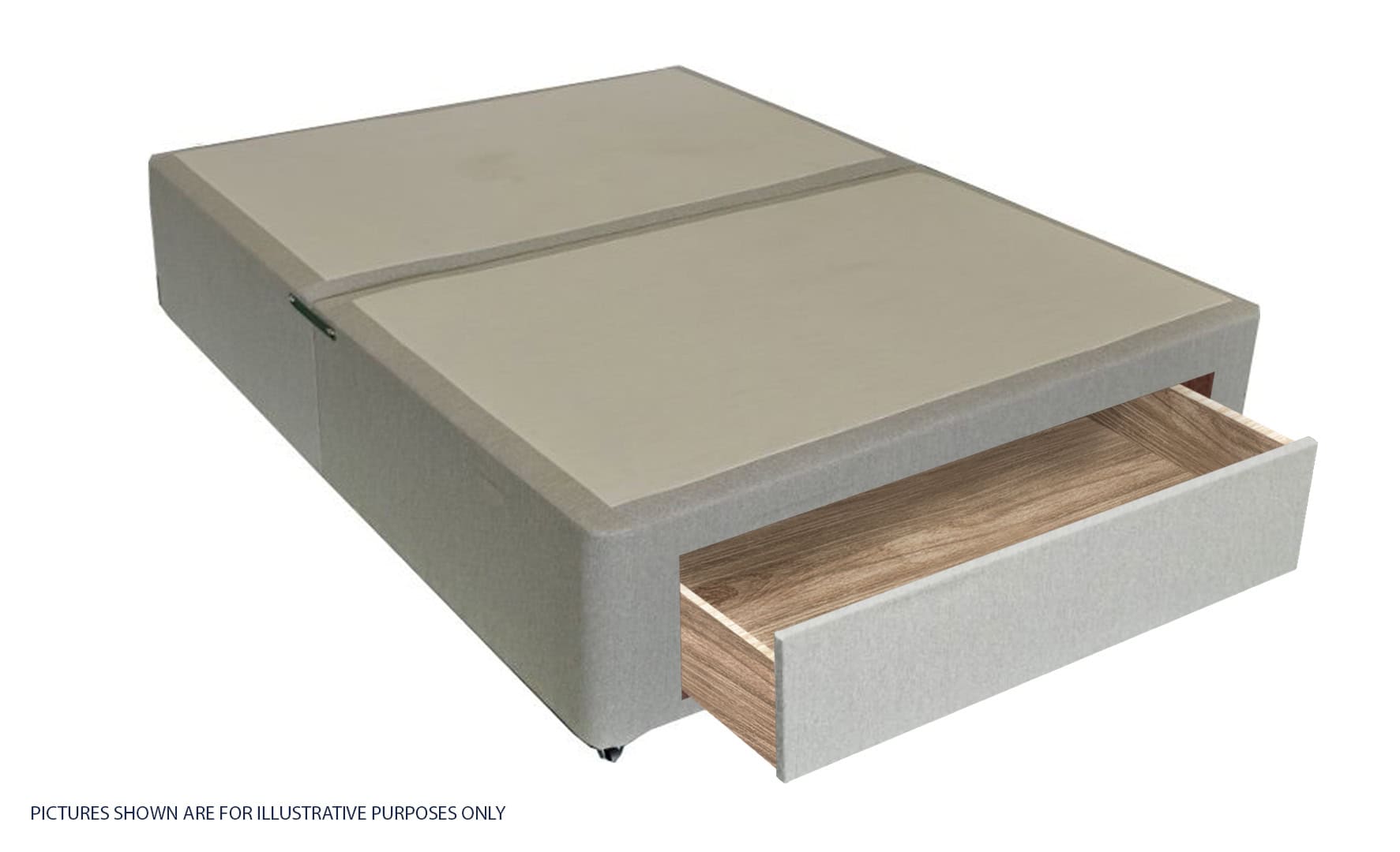 Apollo 4ft Beige Jumbo Drawer Divan Base | Buy Online | Beds.ie