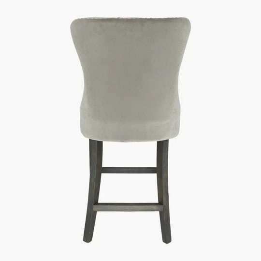 Kacey Stool with Antique Legs - Mink Velvet (Set of 2) - Image 6