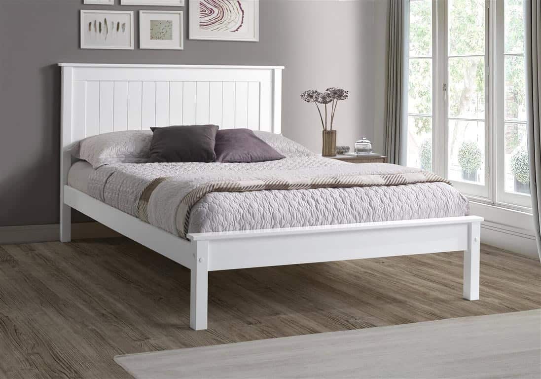 Limelight Taurus Low End 4ft6 Bedframe - White | Buy Online | Beds.ie