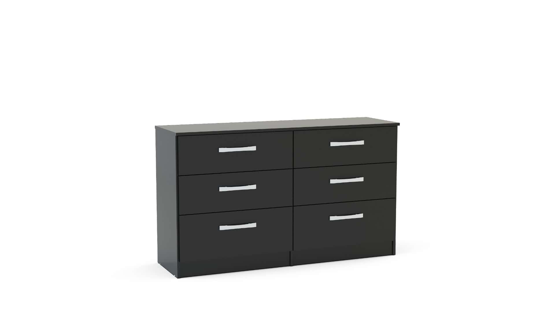 Lynx 6 Drawer Chest - Black - Image 2