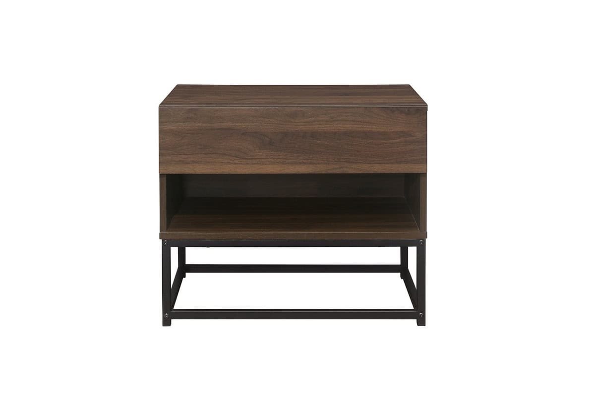 Houston 1 Drawer Bedside - Walnut - Image 2