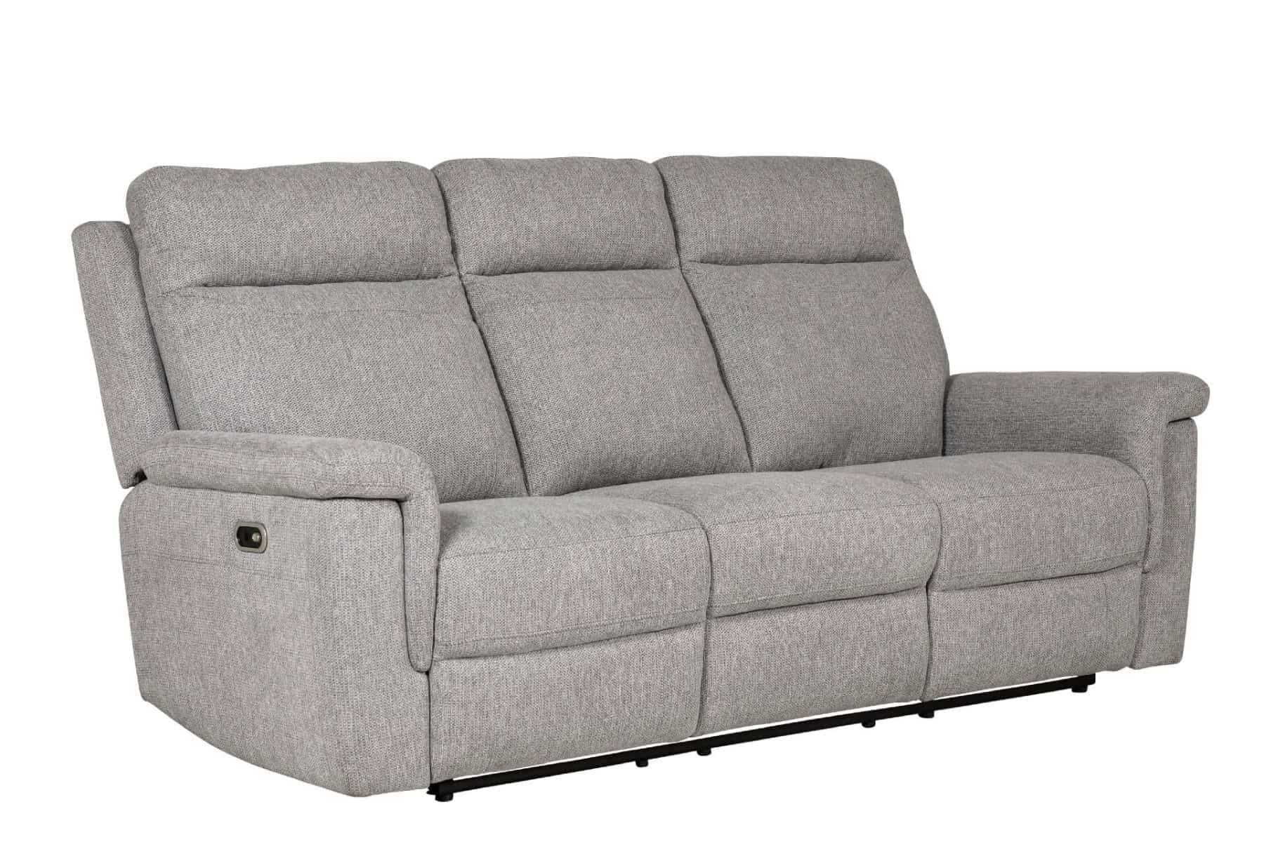 Bowie 3 Seater Electric Recliner - Grey | Buy Online | Beds.ie