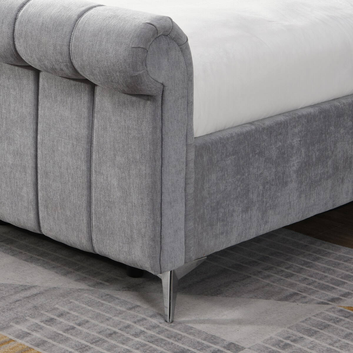 Carlow 4ft6 Ottoman Bedframe - Grey - Image 2