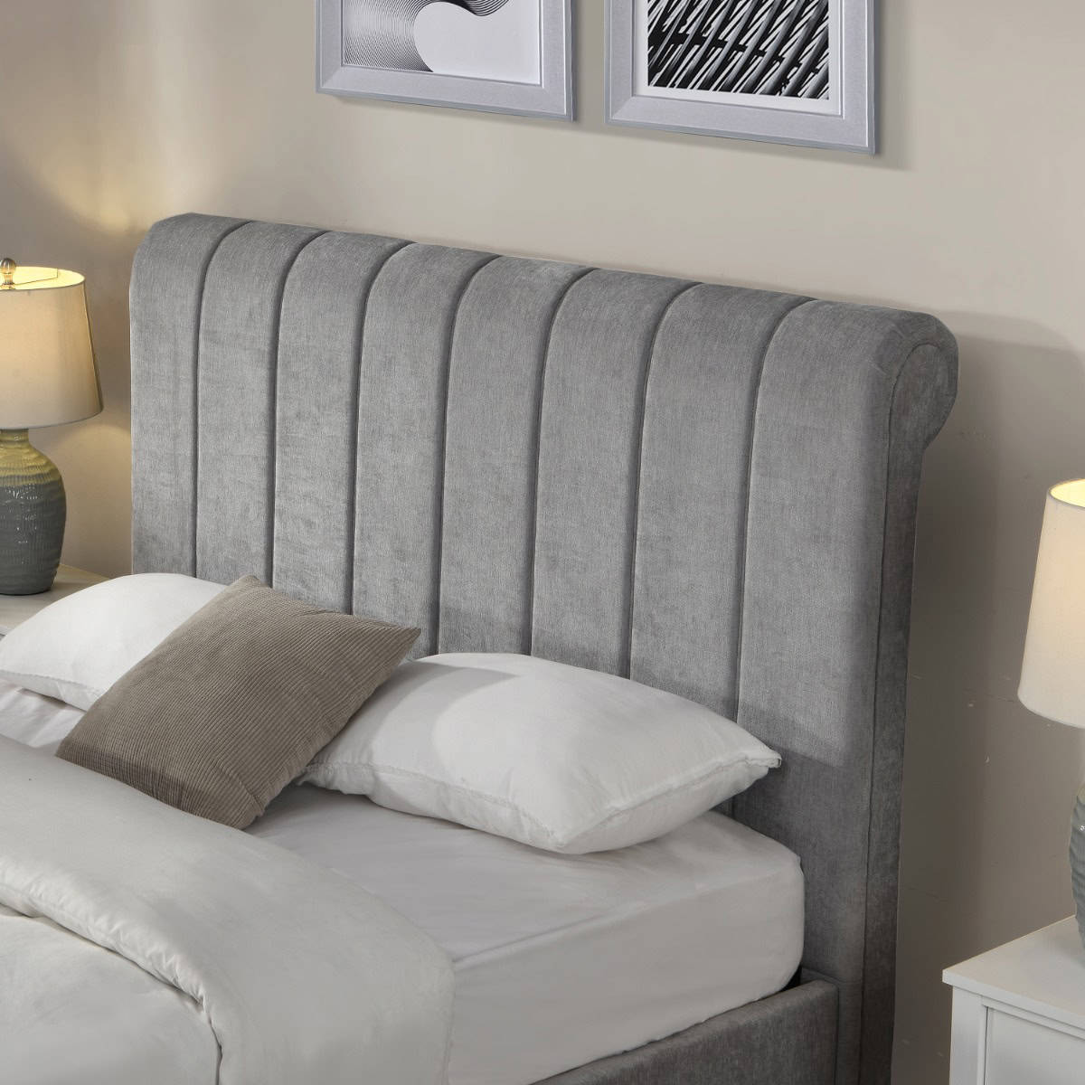 Carlow 4ft6 Ottoman Bedframe - Grey - Image 3