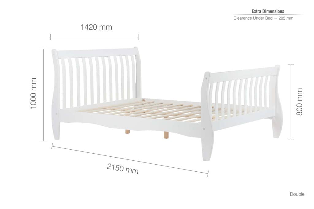 Belford 4ft6 Bed - White - Image 9