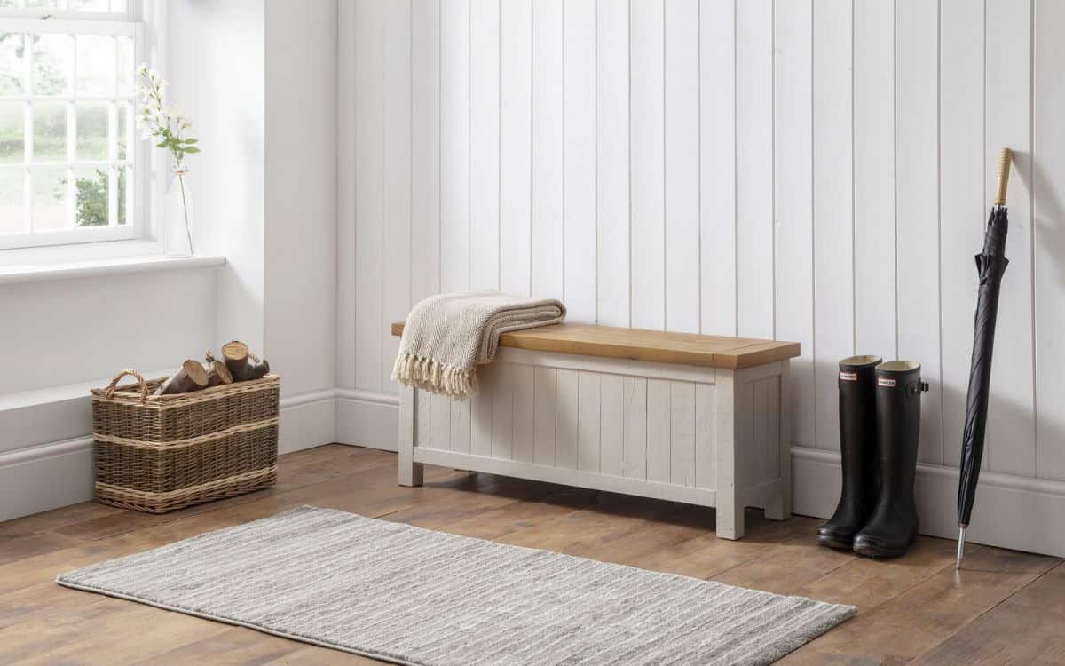 Aspendos Storage Bench - Grey Wash | Buy Online | Beds.ie