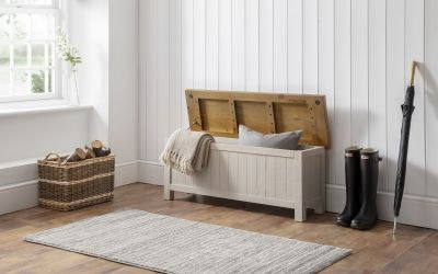 Aspendos Storage Bench - Grey Wash - Image 3