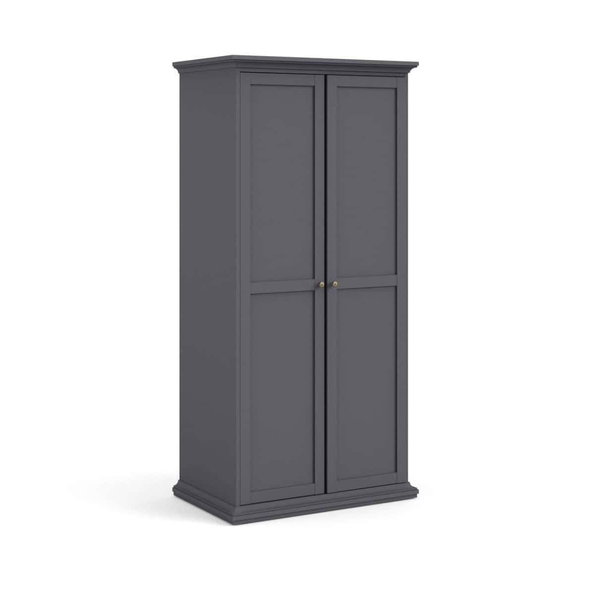 Paris 2 Door Wardrobe - Grey | Buy Online | Beds.ie