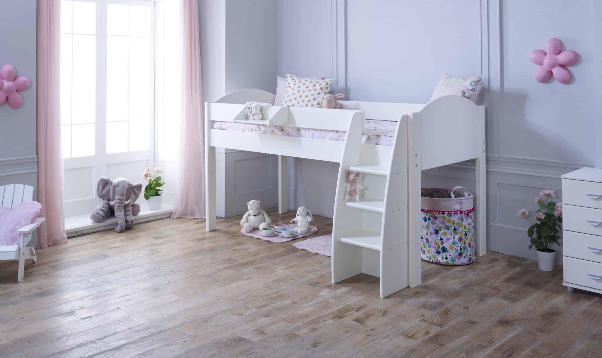 Kids Avenue Eli A Midsleeper - White | Buy Online | Beds.ie