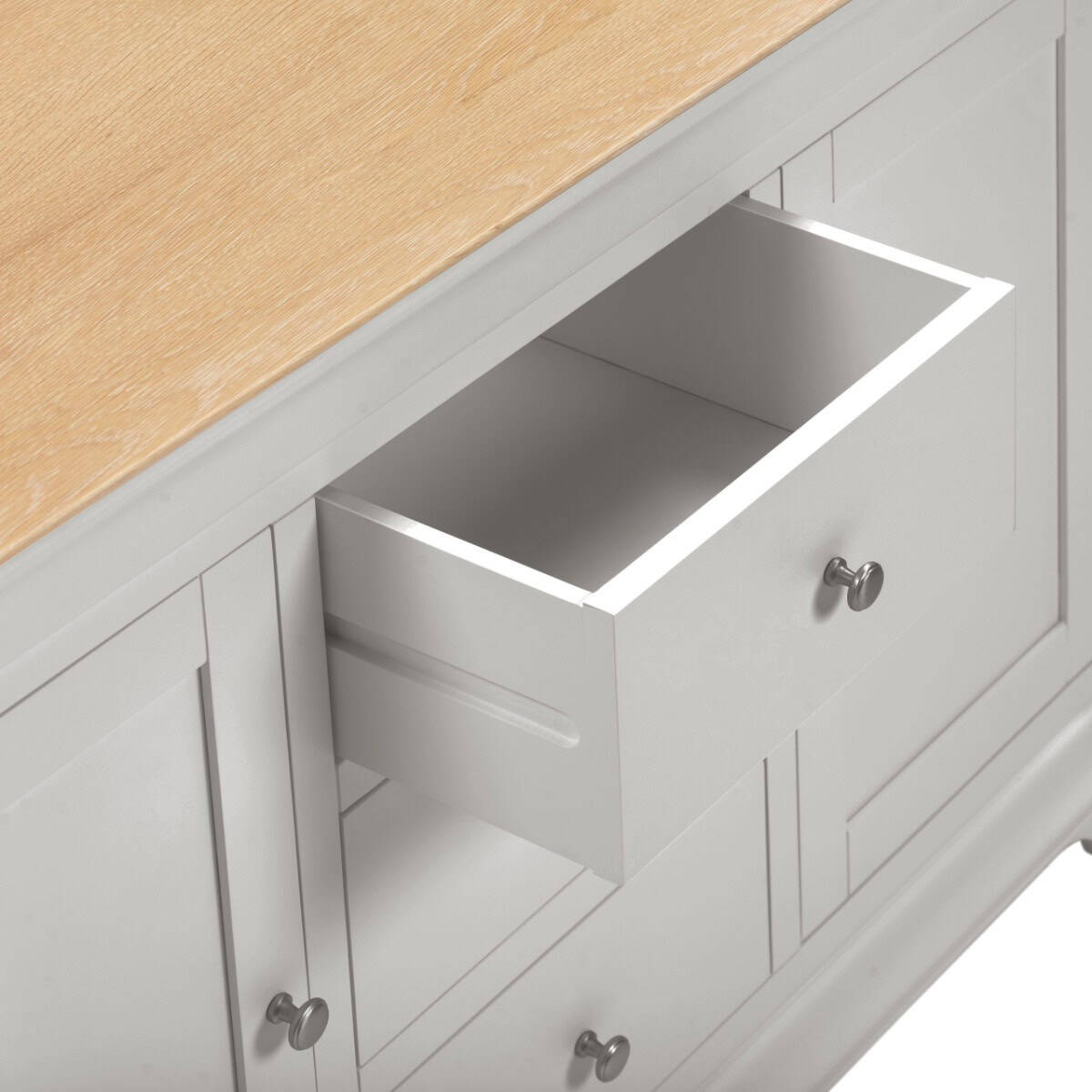 Bordeaux 2 Door 3 Drawer Sideboard - Pebble Grey - Image 5