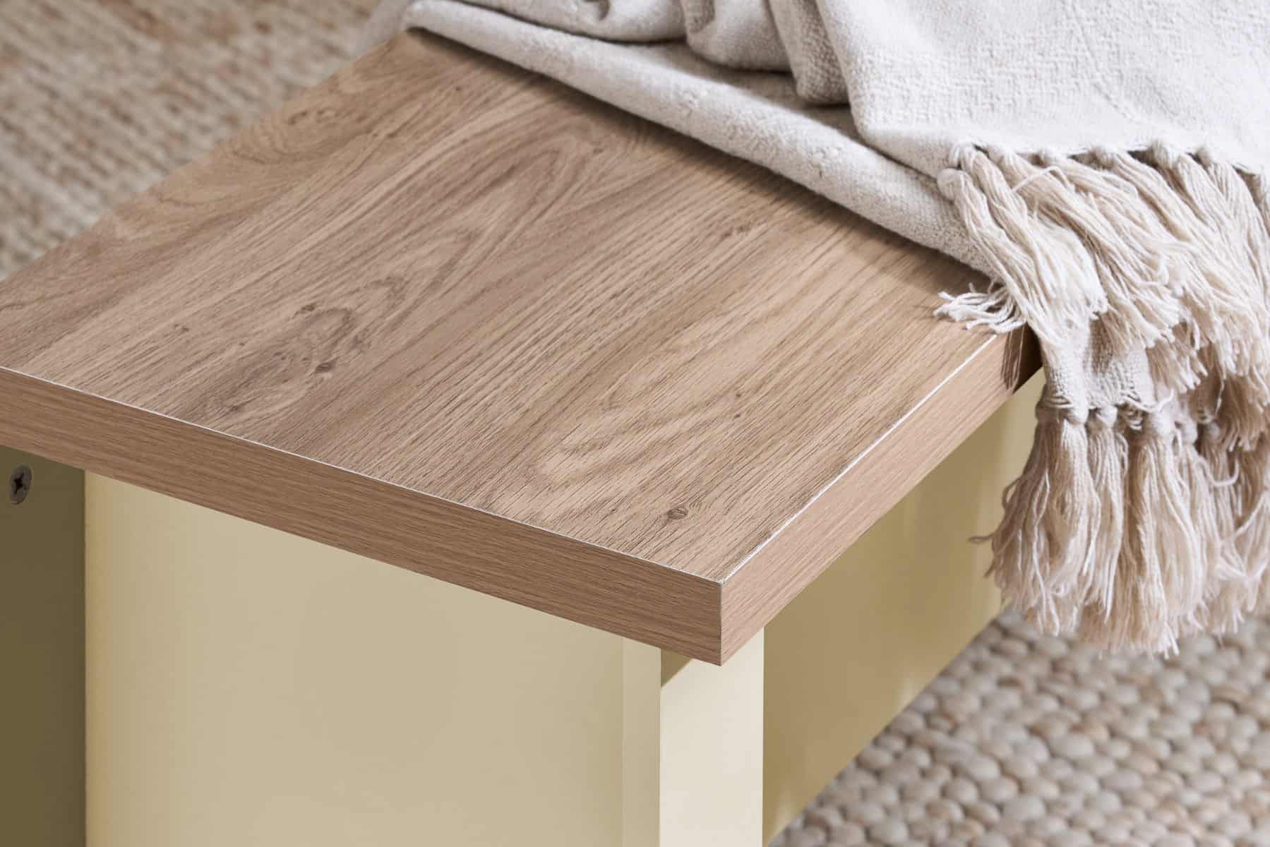 Highgate Dining Table & Bench Set - Cream & Oak - Image 5