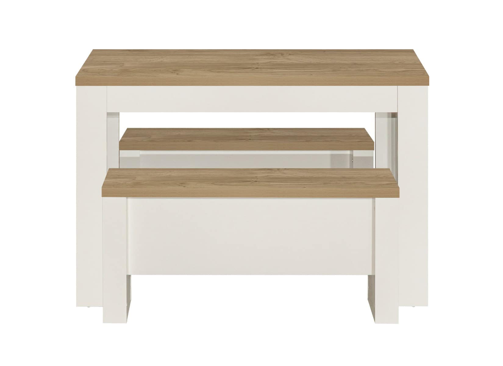 Highgate Dining Table & Bench Set - Cream & Oak - Image 8