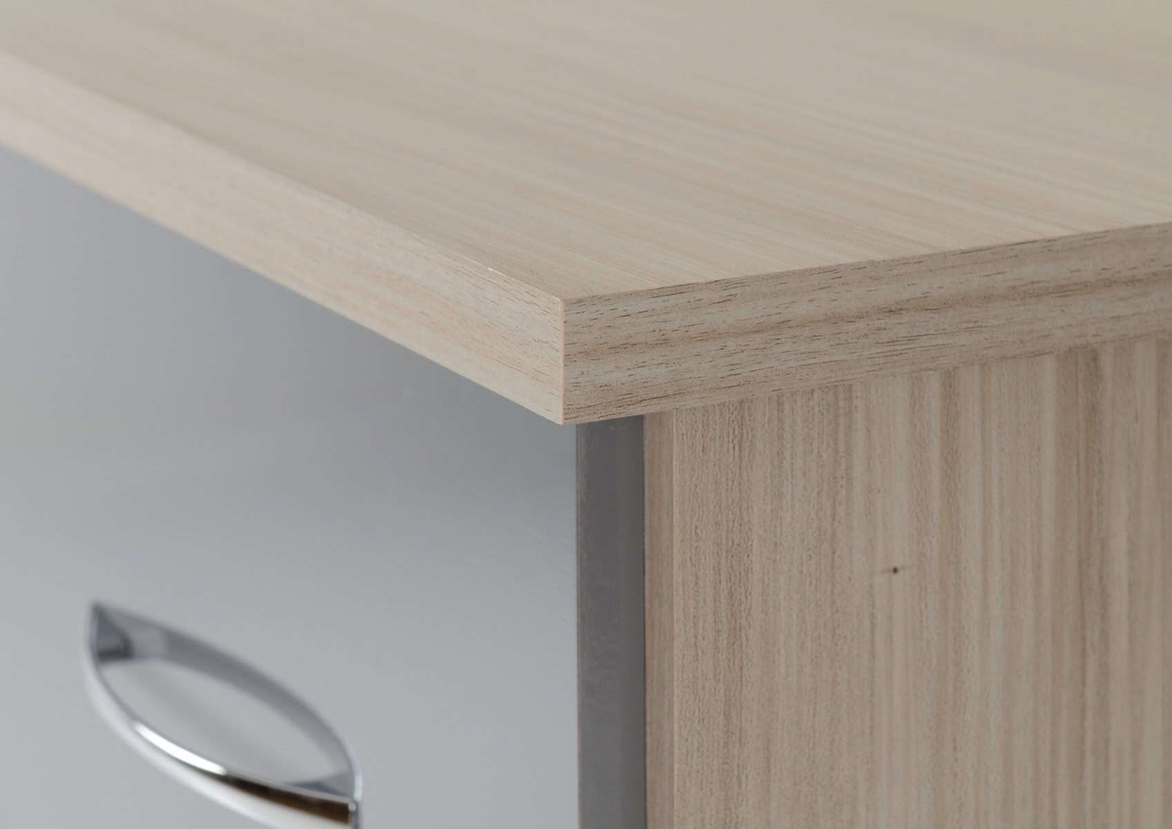 Nevada 3+2 Drawer Chest - Grey Gloss & Oak - Image 7