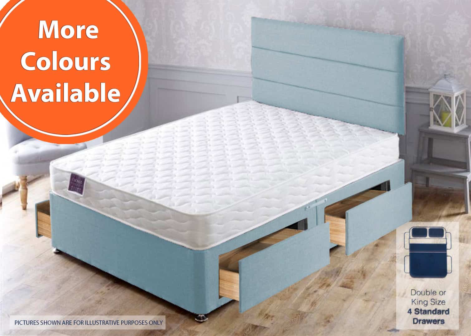 Apollo 4ft Cronus 4 Drawer Bed | Buy Online | Beds.ie