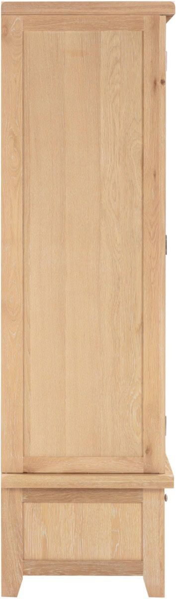 Windsor 2 Door 1 Drawer Wardrobe - Natural Oak - Image 4