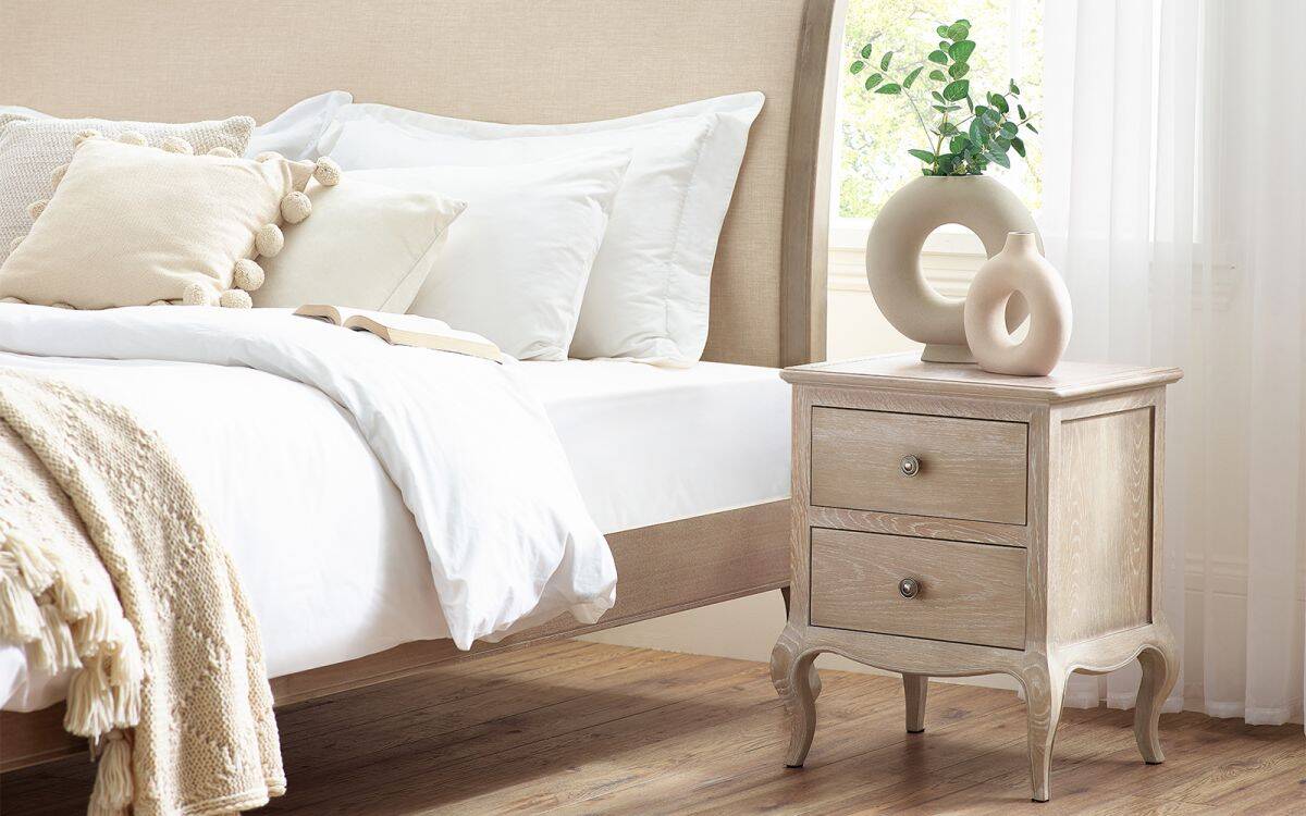 Pissarro Bedside - Limed Oak | Buy Online | Beds.ie