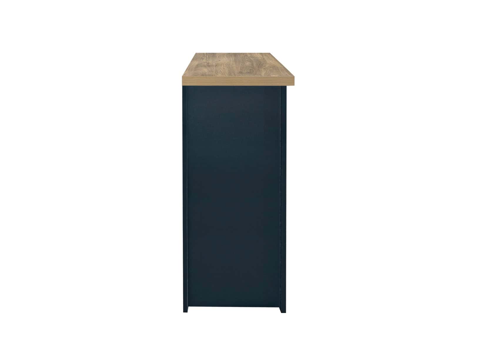 Highgate 2 Drawer Console Table - Navy & Oak - Image 6