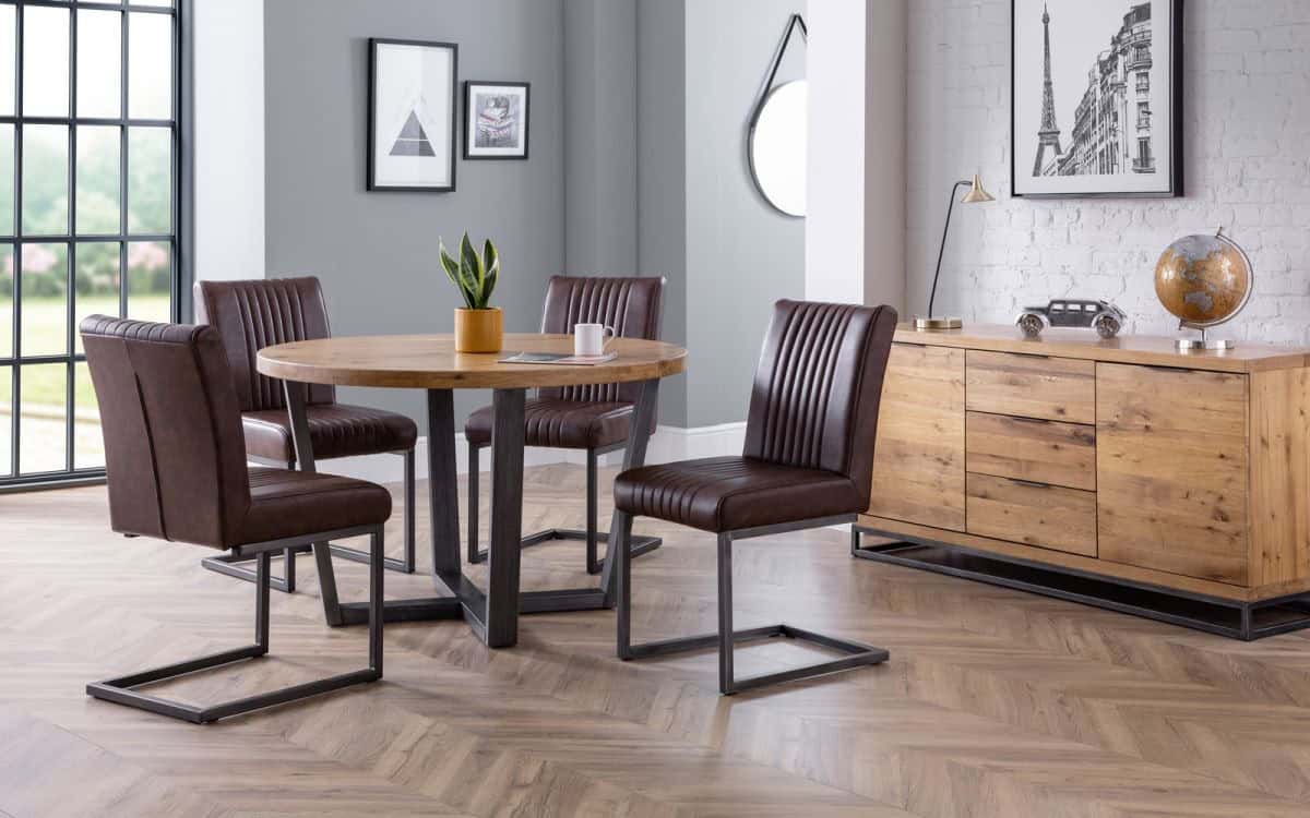 Lisbon Round Dining Table - Oak | Buy Online | Beds.ie