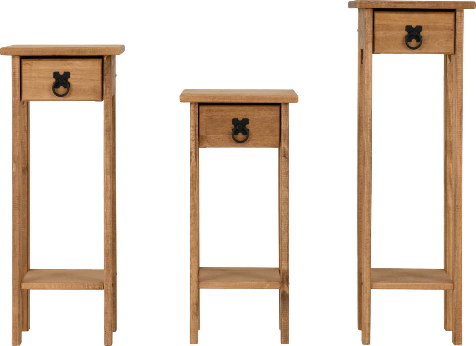 Corona Plant Stands (Set of 3) - Waxed Pine - Image 2