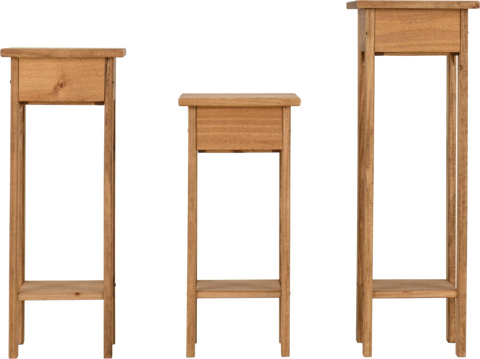 Corona Plant Stands (Set of 3) - Waxed Pine - Image 4