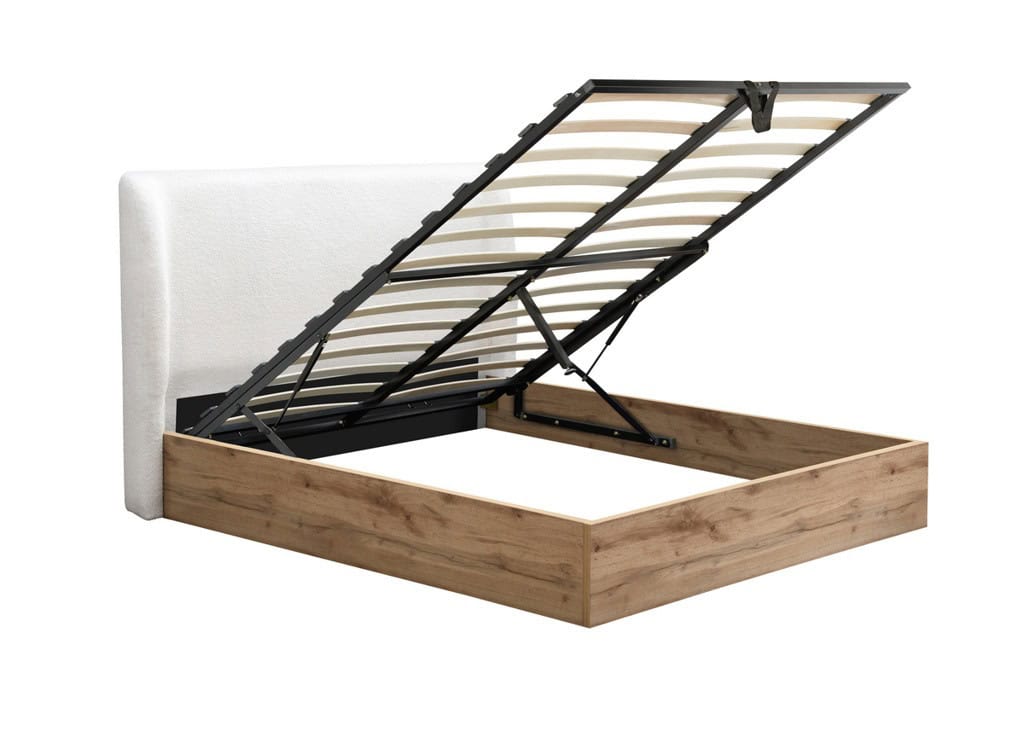 Halfden 4ft6 Ottoman Bedframe - White - Image 11