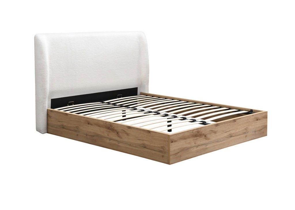 Halfden 4ft6 Ottoman Bedframe - White - Image 12