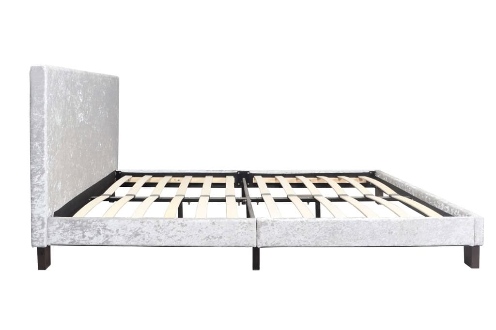 Berlin 5ft Bedframe in Steel Crushed Velvet - Image 5